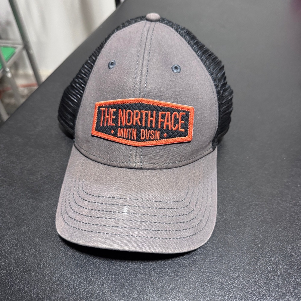 The North Face Trucker Hat Unisex OS Gray Black MNTN DVSN Patch Snapback Cap